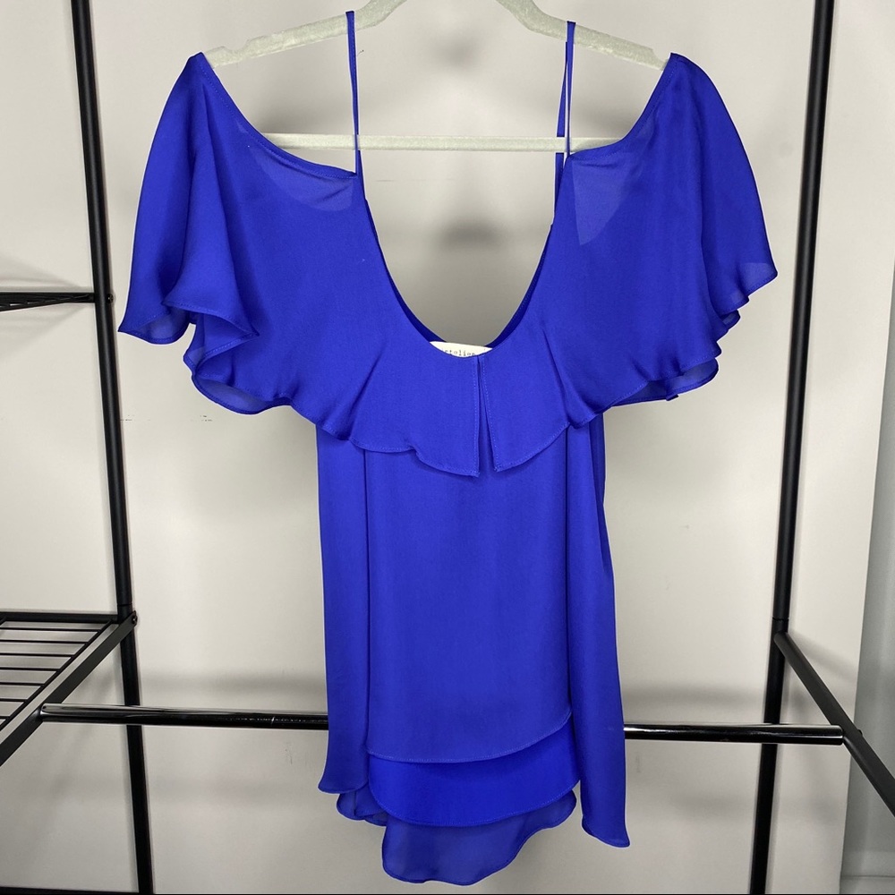 Nicole Miller Artelier Flutter Silk Top